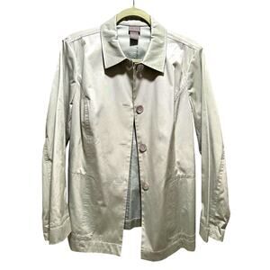 Sigrid Olsen Jacket Mint Green Button Up Blazer - Size Large